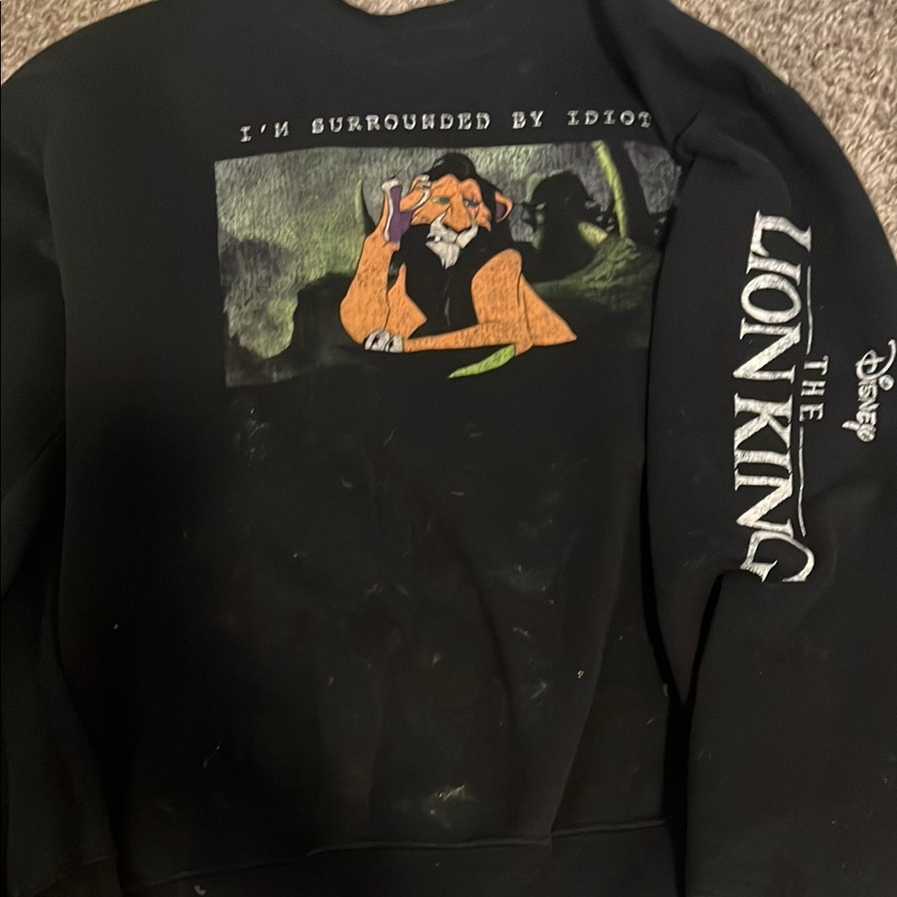 Disney Black Lion King Scar Crewneck Sweater